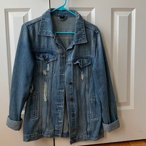 Windsor Oversized Distressed Jean Jacket